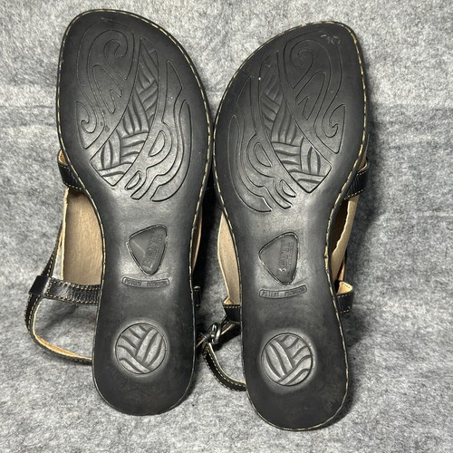 Sandali Born Slingback - taglia 7 - suola piatta - pelle marrone - cinturino - Foto 4 di 9