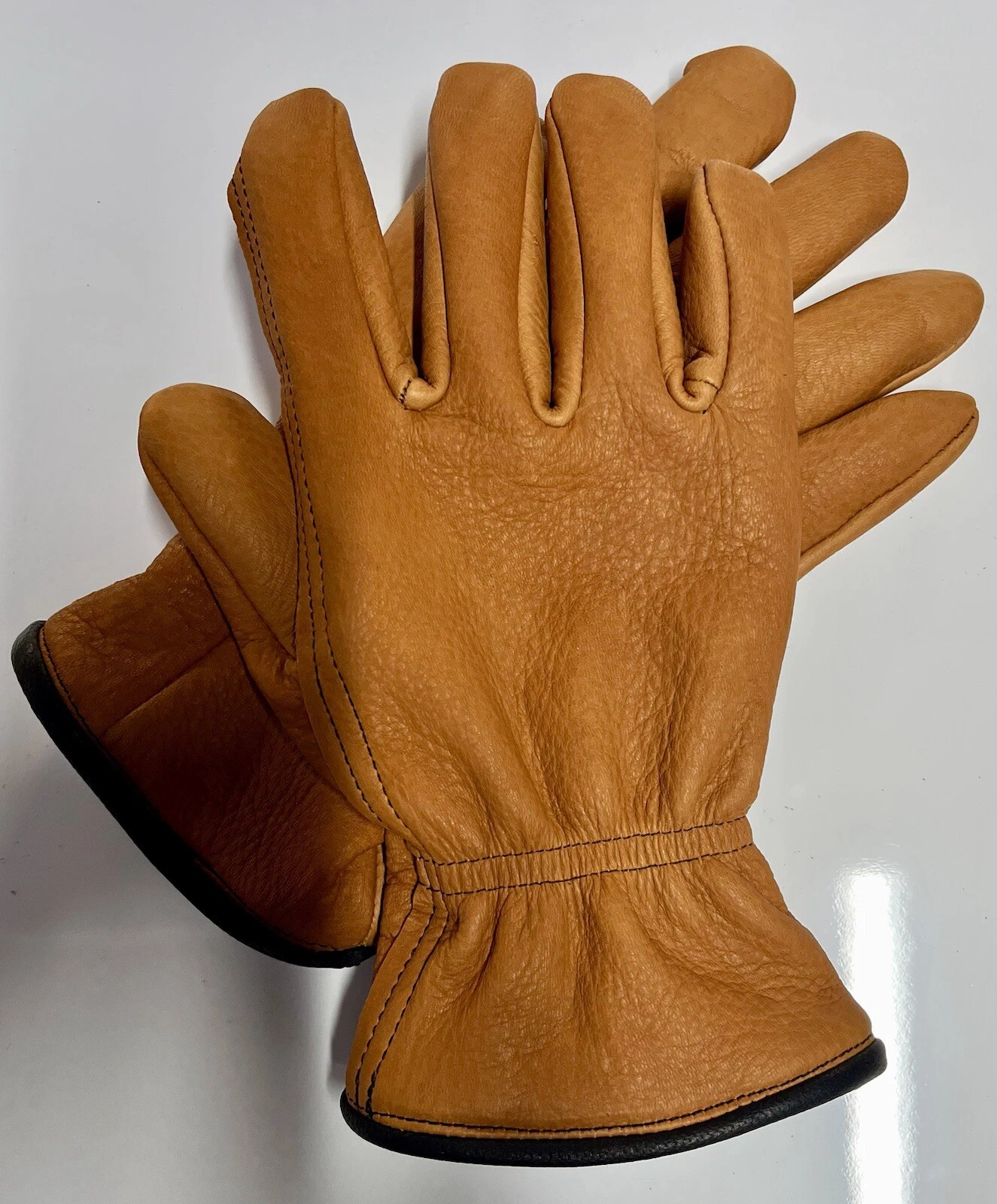 Men’s Saddle Brown Deerskin leather Lined Glove - Size Large Made In The USA
Opens in a new window o