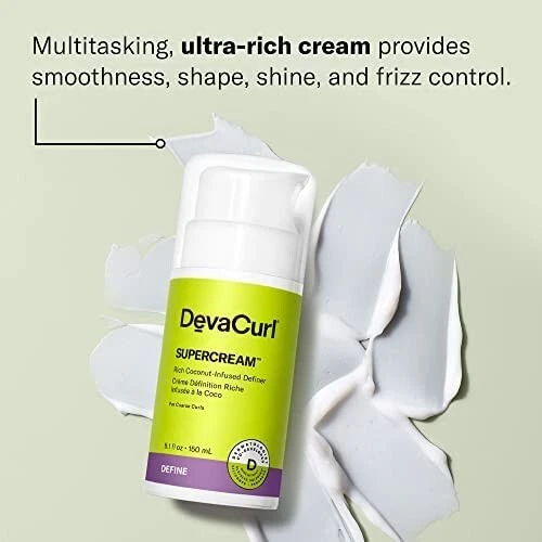 Definor DevaCurl SUPERCREAM rico con infusión de coco 5,1 oz Foto 2 de 3