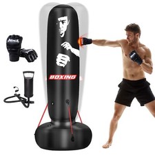 Punching Bag for Adults, 71" Punching Bag with Stand and Fixed Rope, Standing...