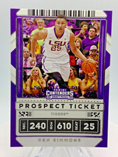 2020-21 Panini Contenders Draft Picks - Ben Simmons #14 Prospect Ticket