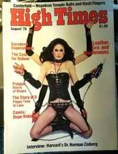 HIGH TIMES LEATHER SEX SHROOMS VINTAGE AUG 1976 MARIJUANA MAGAZINE WEED 420 N/M