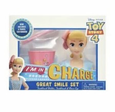 Disney -Pixar-Toy Story 4 -Bo Peep -Great Smile Set Toothbrush ,Holder Cup -NEW