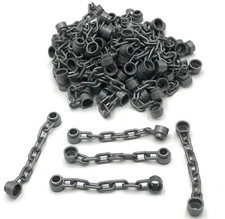 Lego 50 New Flat Silver Chain Castle Chain Link Pieces Parts 