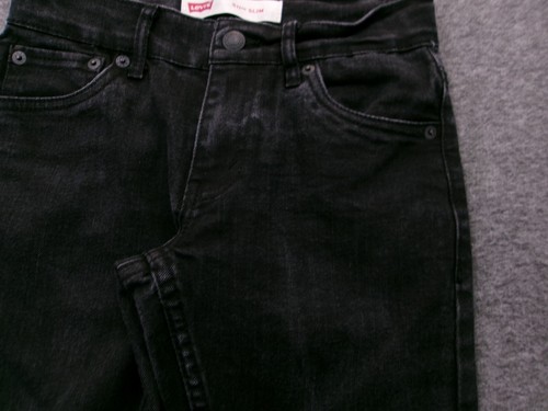 Levis 514 Jeans Boys 8 Black Slim Straight Classic Everyday Basic Minimalist - Picture 4 of 21