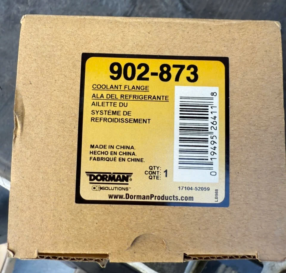 Salida de agua refrigerante motor Dorman 902-873 para modelos Volkswagen 89-01 seleccionados Foto 2 de 2