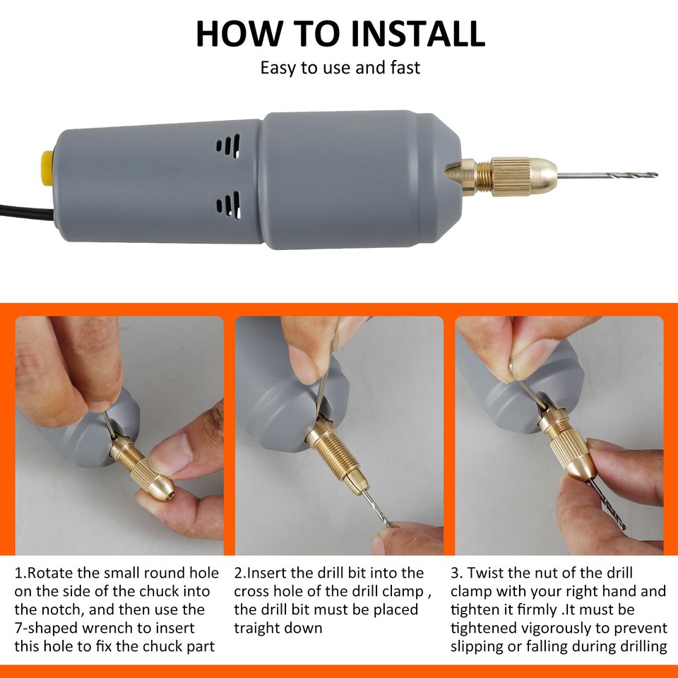 Mini Electric Drill Set 5V Small Jewelry Drill Kit Precise USB Resin