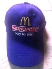 Embroidered 2013 McDonald's Blue Cap Monopoly "Play to Win" Buy this to Win