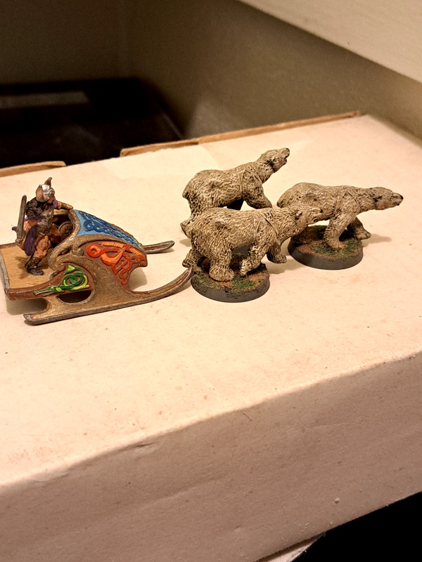 Ral Partha BEAR CHARIOT of Icelands 10th Anniversary Special (1985) AD&D Fantasy