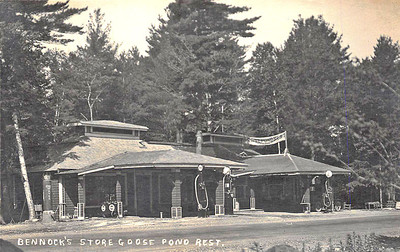 Gans Teich Me Bennock's Lager Tydol Gas Station Pumps Echt Foto RPPC Postkarte
