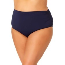 Anne Cole Women's Side Shirred High Waist Bikini Bottom Size 22W