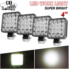 4Pcs 4inch LED Work Light Bar Spot Pods Fog Lamp Offroad Driving Truck SUV ATV