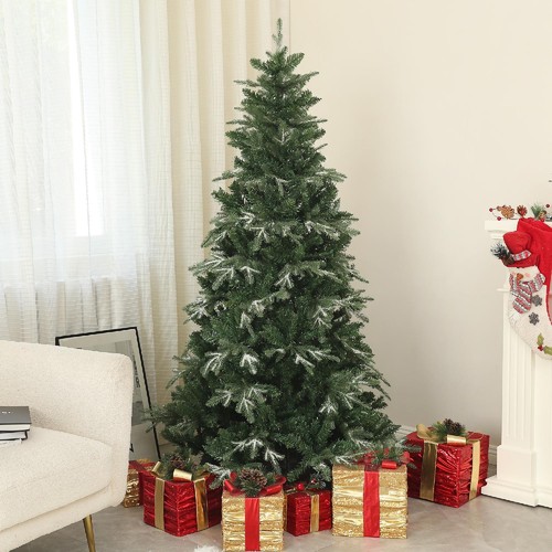 Albero di Natale Innevato con 850 Rami ø110x180 cm Verde 660GNS363 DecHome - Foto 2 di 9