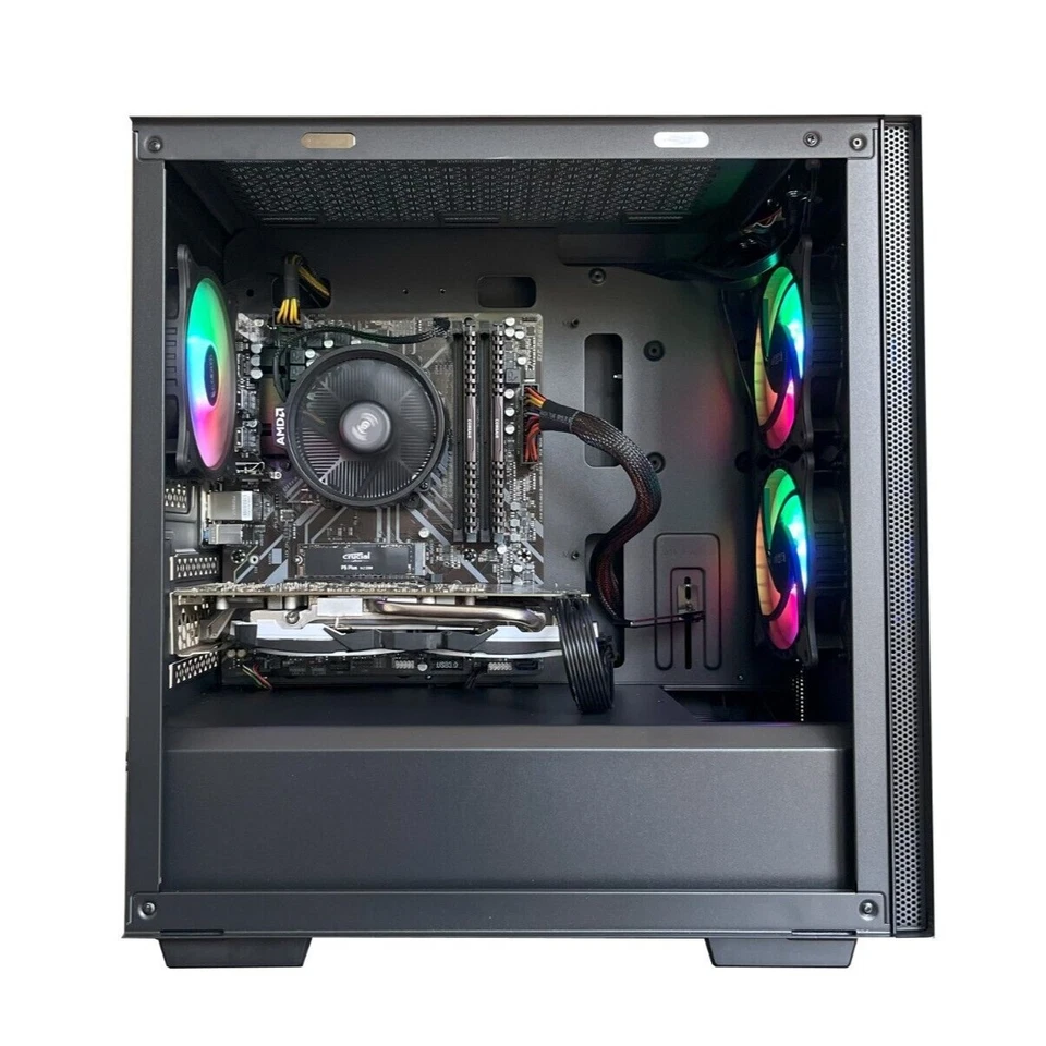 Custom Gaming PC - AMD Ryzen 5 5500, AMD RX 570 4GB, 16GB RAM, 1TB SSD - Image 2 of 4
