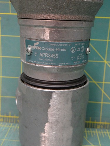 Eaton Crouse-Hinds Series Arktite APR connector APR3455 30A, 0.87-1.20" 4 Pole - Picture 8 of 10