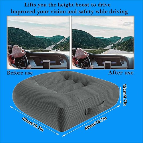 Adult Car Booster Heightening Seat Cushion Driver Posture Cushion Height Mat - Picture 3 of 11