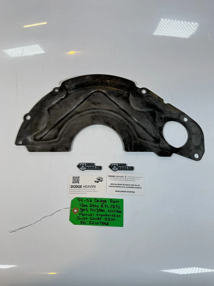 Cubierta antipolvo de transmisión manual de gasolina OEM 1994-2002 Dodge Ram 1500 2500 5,2 L/5,9 L Foto 3 de 4