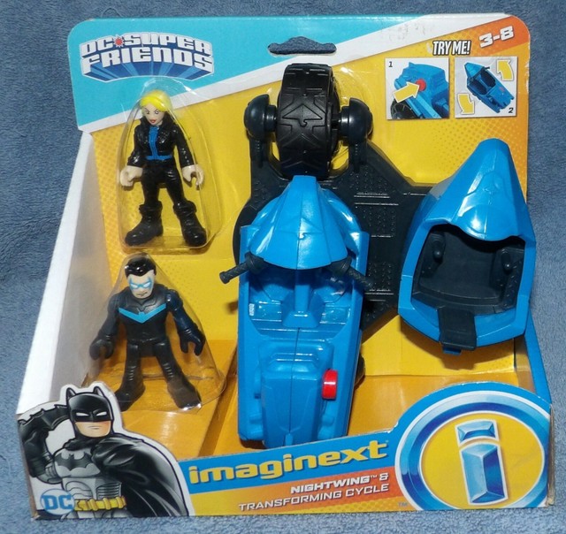IMAGINEXT DC SUPER FRIENDS NIGHTWING & TRANSFORMING CYCLE SET WITH BLACK CANARY eBay