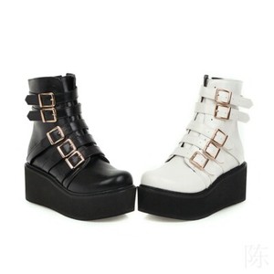 goth wedge boots