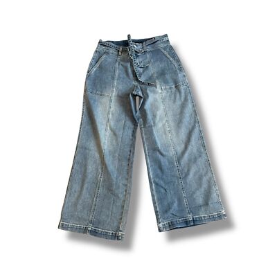 NWT Wide Leg Belted Wide-Leg Ankle Jeans by Hudson Size 8