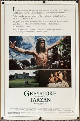GREYSTOKE THE LEGEND OF TARZAN MOVIE POSTER 1 Sheet ORIGINAL ROLLED VF 27x41