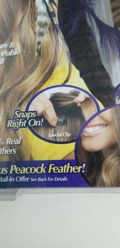 Feathers Extensions 2 Pack Purple Chestnut hair hippie boho shabby - Picture 2 of 12