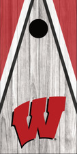 Cornhole Board Wraps Decals Vinyl Stickers Set of 2 - Wisconsin Badgers