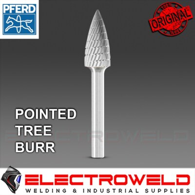 PFERD 1/2'' x 1 MX NCC Pointed Tree Burr Tungsten Carbide Drill SG-5 SPG 26006768