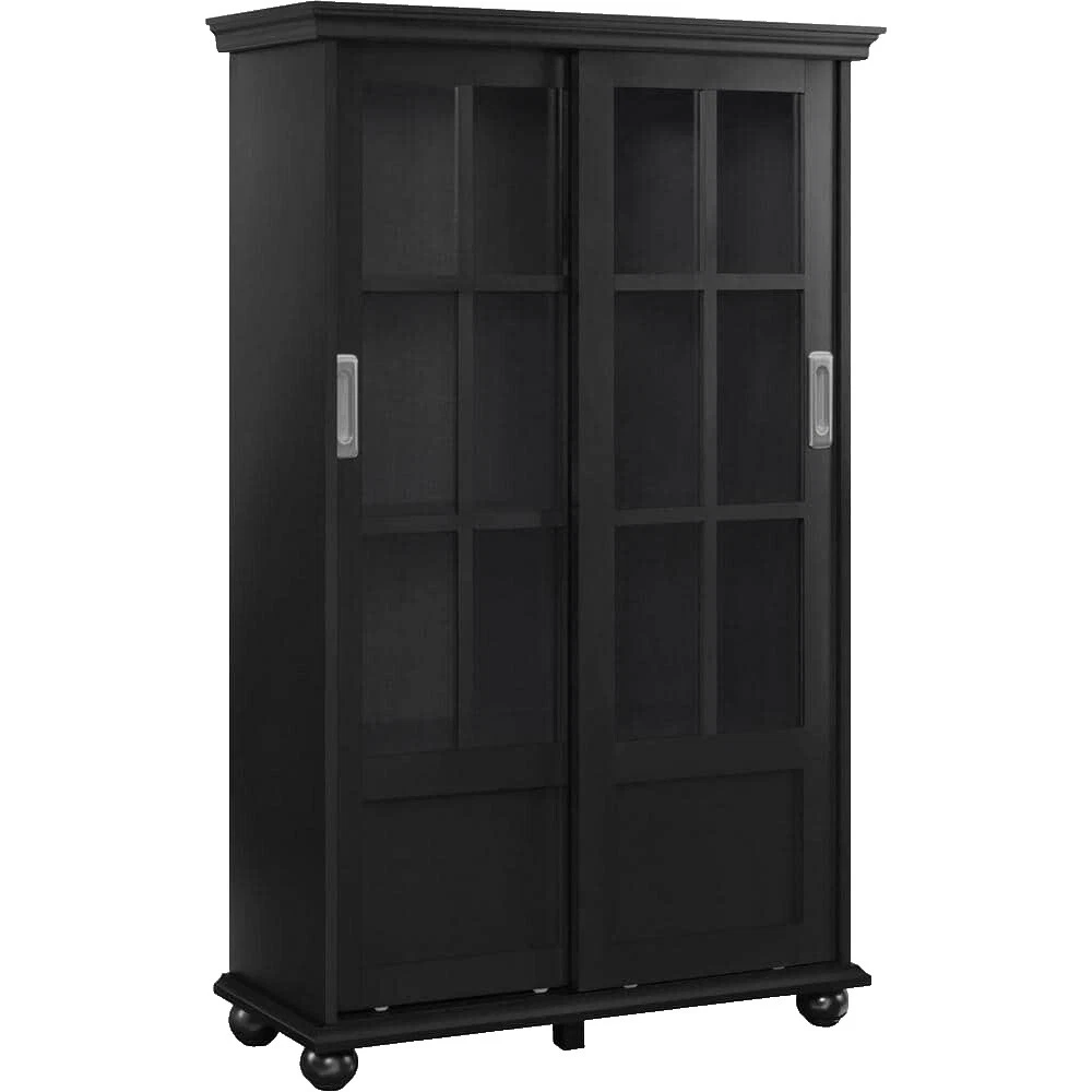Libreros Negro de madera maciza