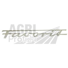 Emblem Schriftzug für Fendt Favorit 1 Favorit 2 Favorit 3 runde Motorhaube