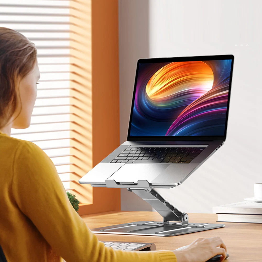 Ergonomic Adjustable Laptop Stand Riser Holder for up to 15.6 Inches Portable and Lightweight  
