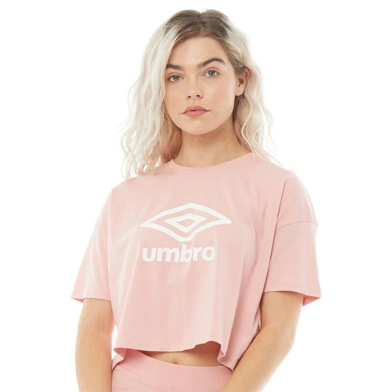 Umbro Crop Damen Top Bauchfrei Rosa Pink Hot Top Hot Style Neu Sport - Bild 1 von 3