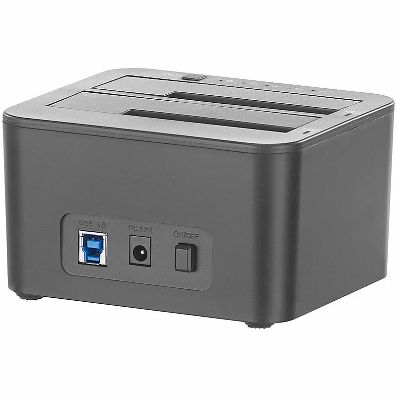 Xystec USB-3.0-Dockingstation für SATA-Festplatten & -SSDs, mit Klon-Funktion - Bild 3 von 4