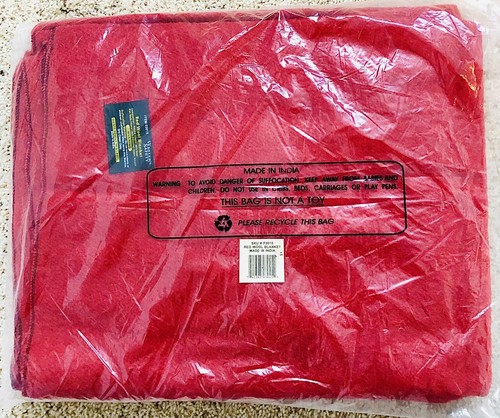 Vintage NOS WESTERN SAFETY Red Wool Blanket Brand New P3015 Made In India - 第 1/3 張圖片