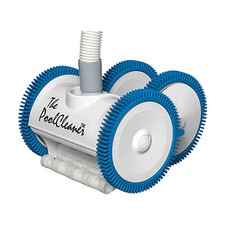 W3PVS40JST Poolvergnuegen The PoolCleaner 4 Wheel Suction Cleaner White 20x40ft