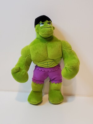 Marvel Super Hero Squad Green The Incredible Hulk 10” Plush Doll
