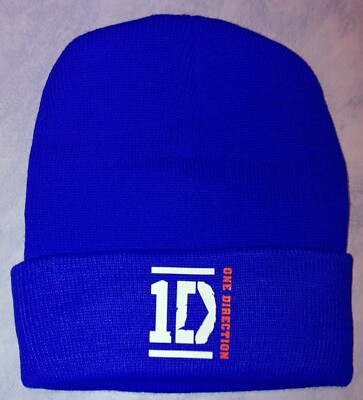 One Direction 1D Toller Beanie Hat / Mütze - blau (neu)