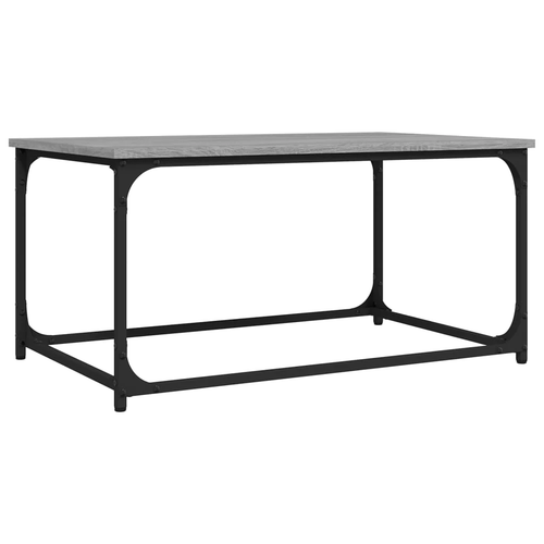 NNEVL Coffee Table Grey Sonoma 80x50x40 cm Engineered Wood and Iron - Picture 2 of 10
