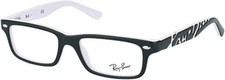 Ray Ban Kids Black On White Eyeglasses Frame Only 5784 RY1535 48 mm