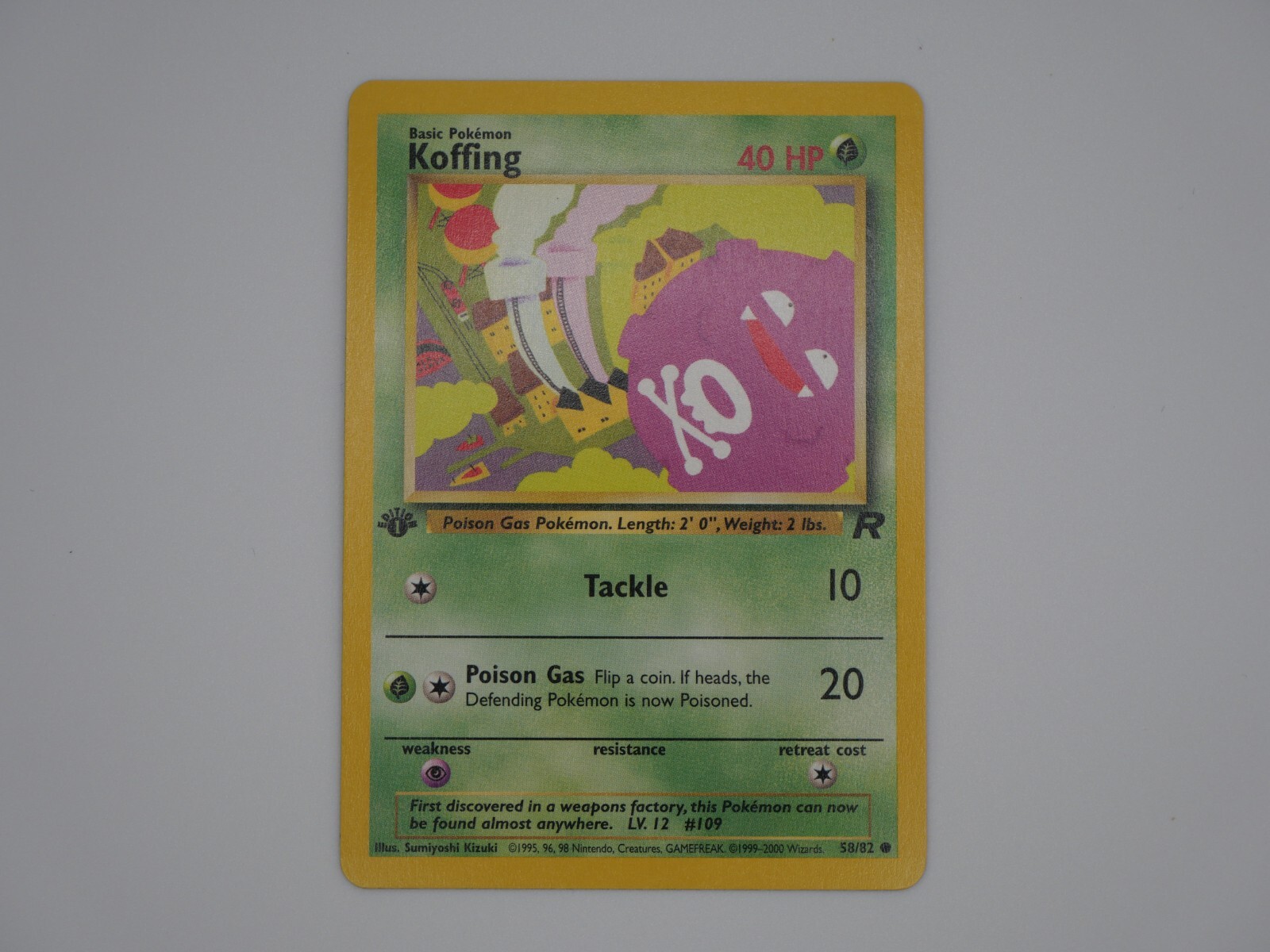 2000 Pokemon Team Rocket Koffing 1st Edition #58/82 NM