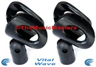 (2) X-Large Wireless MICROPHONE CLIP Karaoke Tripod Stand Mic Holder Clamp Mount