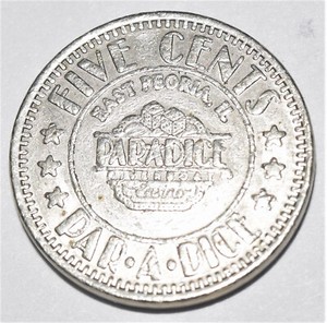PAR-A-DICE RIVERBOAT CASINO 5¢ Token