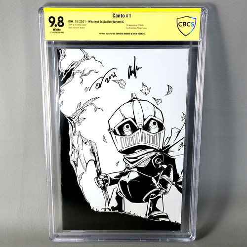 Canto #1 B&W Virgin Whatnot Exclusive 2x Signed Booher Zucker NYCC IDW CBCS 9.8