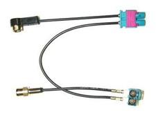 Doppel FAKRA Antennenadapter ISO  fr Audi MB Seat Skoda VW fr TMC Y-Adapter