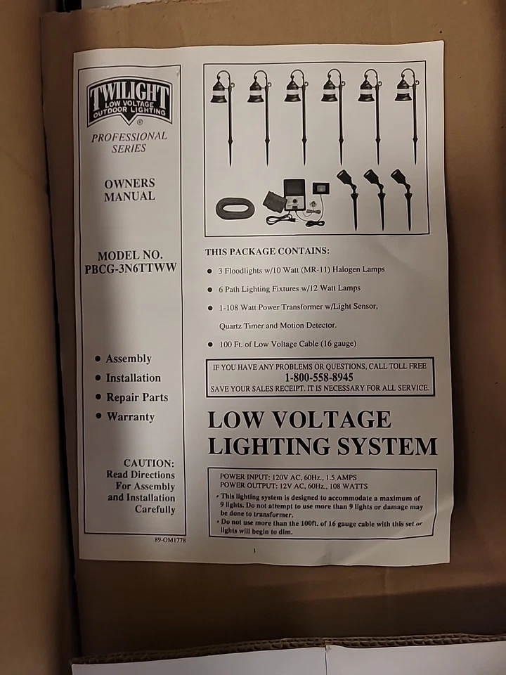Twilight Cast Aluminum Landscape Lighting System 9 Light PBCG-3N6TTWW - Image 4 of 4