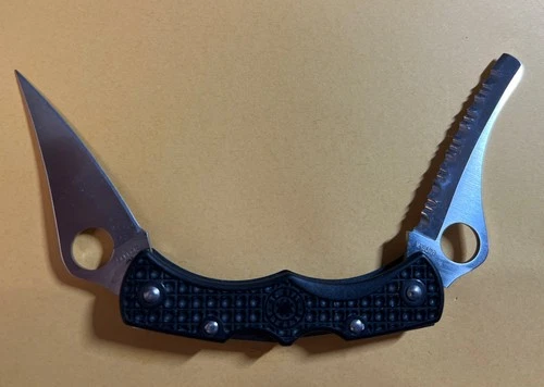 SPYDERCO MINI DYAD JR MICARTA C39 POCKET FOLDING KNIFE- Discontinued- Rare