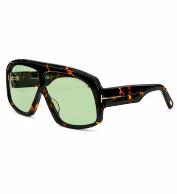 Lunettes de soleil Tom Ford Cassius FT0965 Havana/vert clair 78-4-125 mm avec... - Photo 1/4