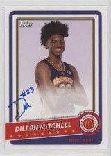 2022 Topps Chrome McDonald's All American Paper Dillon Mitchell #PA-DM Auto 7p8