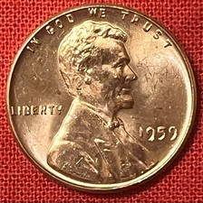 1959 P Lincoln Memorial Cent Penny - Uncirculated US Mint Philadelphia.