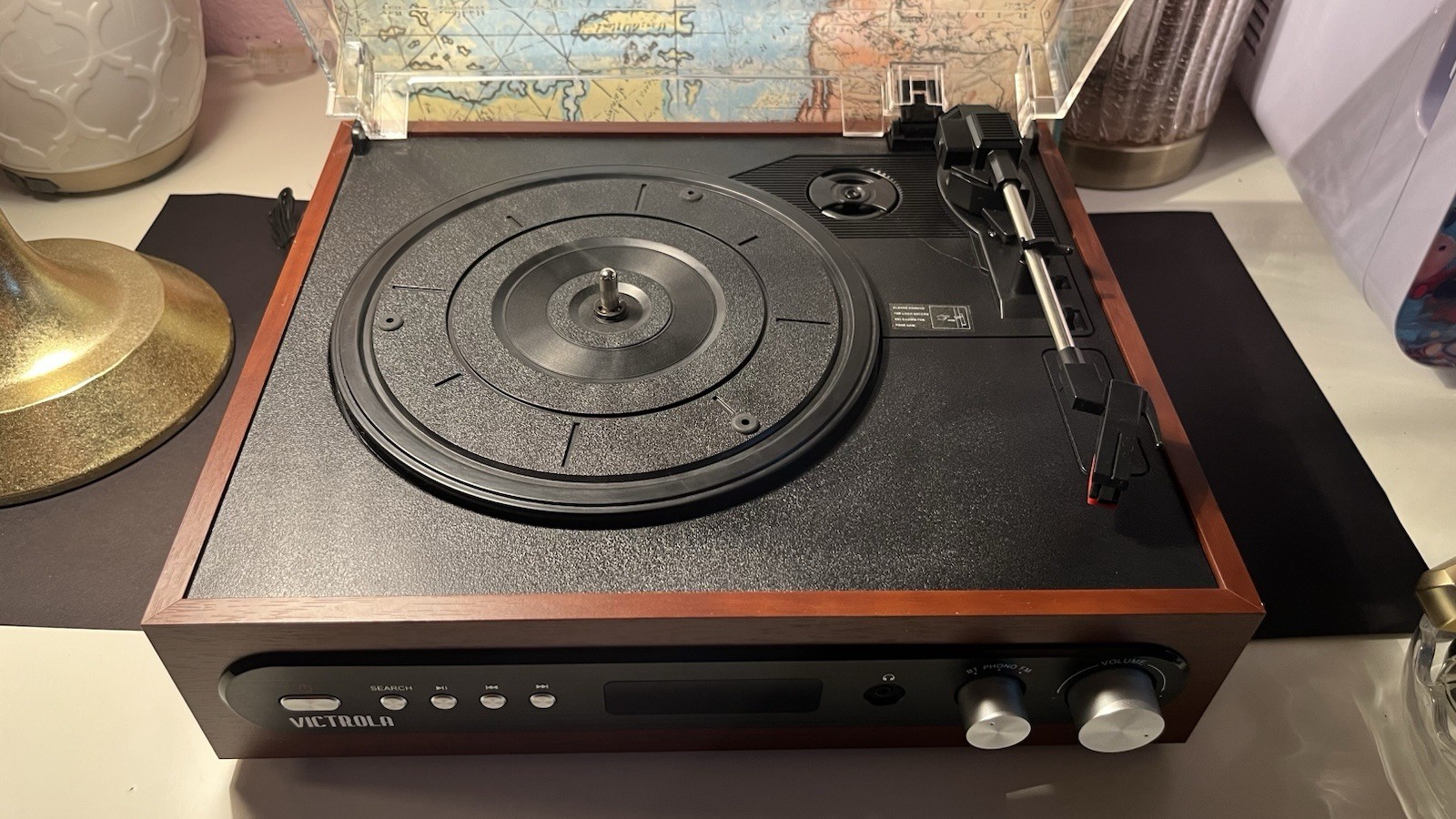 Victrola 3-in-1 Turntable – 3-Speed Bluetooth Record Player with FM Radio